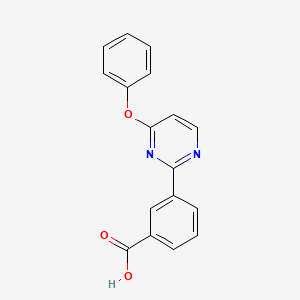 molecular formula C17H12N2O3 B1387256 3-(4-Phenoxypyrimidin-2-yl)benzoic acid CAS No. 1170213-79-2