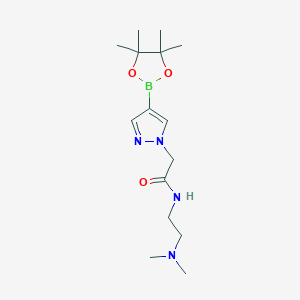 molecular formula C15H27BN4O3 B13872587 N-[2-(dimethylamino)ethyl]-2-[4-(4,4,5,5-tetramethyl-1,3,2-dioxaborolan-2-yl)-1H-pyrazol-1-yl]acetamide 