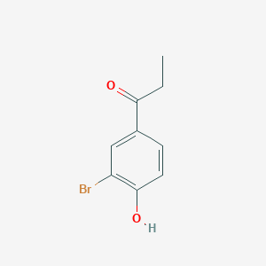 molecular formula C9H9BrO2 B1387265 1-(3-Bromo-4-hydroxyphenyl)propan-1-one CAS No. 18430-72-3