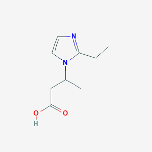 molecular formula C9H14N2O2 B1387269 3-(2-ethyl-1H-imidazol-1-yl)butanoic acid CAS No. 1170654-24-6