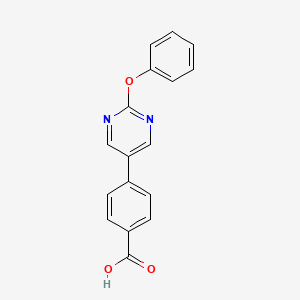molecular formula C17H12N2O3 B1387274 4-(2-Phenoxypyrimidin-5-yl)benzoic acid CAS No. 1170429-44-3