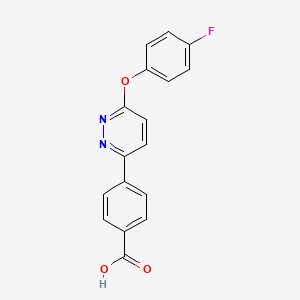 molecular formula C17H11FN2O3 B1387275 4-[6-(4-Fluorophenoxy)pyridazin-3-yl]benzoic acid CAS No. 1170530-26-3