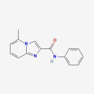 molecular formula C15H13N3O B13872832 Imidazo[1,2-a]pyridine-2-carboxamide,5-methyl-n-phenyl- 