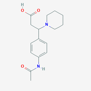 3-[4-(Acetylamino)phenyl]-3-piperidin-1-ylpropanoic acid