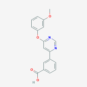 3-[6-(3-Methoxyphenoxy)pyrimidin-4-yl]benzoic acid