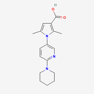 2,5-Dimethyl-1-(6-piperidin-1-ylpyridin-3-yl)-1H-pyrrole-3-carboxylic acid