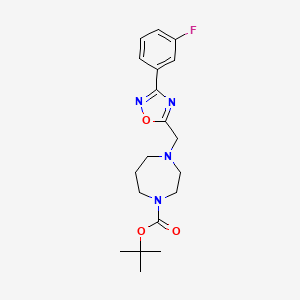 tert-Butyl 4-{[3-(3-fluorophenyl)-1,2,4-oxadiazol-5-yl]methyl}-1,4-diazepane-1-carboxylate