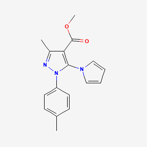 Methyl 3-methyl-1-(4-methylphenyl)-5-(1H-pyrrol-1-yl)-1H-pyrazole-4-carboxylate
