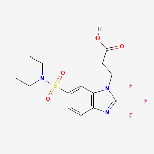 3-[6-[(Diethylamino)sulfonyl]-2-(trifluoromethyl)-1H-benzimidazol-1-yl]propanoic acid