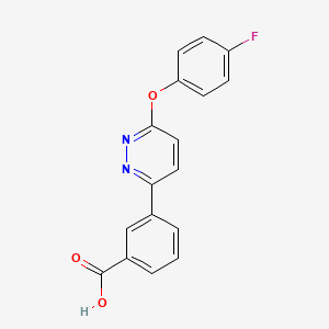 molecular formula C17H11FN2O3 B1387307 3-[6-(4-Fluorophenoxy)pyridazin-3-yl]benzoic acid CAS No. 1170008-43-1