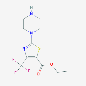 Ethyl 2-piperazino-4-(trifluoromethyl)-1,3-thiazole-5-carboxylate