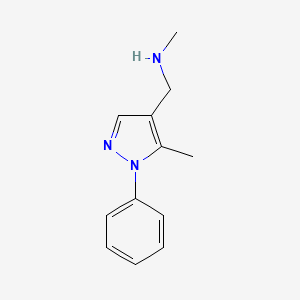 Methyl[(5-methyl-1-phenylpyrazol-4-yl)methyl]amine