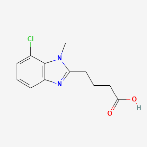 molecular formula C12H13ClN2O2 B1387331 4-(7-Chloro-1-methyl-1H-benzoimidazol-2-YL)-butyric acid CAS No. 1048922-59-3