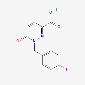 molecular formula C12H9FN2O3 B1387335 1-(4-Fluorobenzyl)-6-oxo-1,6-dihydropyridazine-3-carboxylic acid CAS No. 1105192-19-5