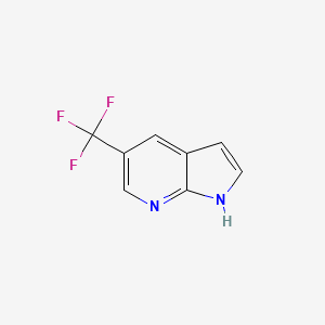 molecular formula C8H5F3N2 B1387342 5-(trifluoromethyl)-1H-pyrrolo[2,3-b]pyridine CAS No. 1036027-54-9