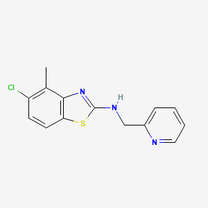 5-chloro-4-methyl-N-(pyridin-2-ylmethyl)-1,3-benzothiazol-2-amine