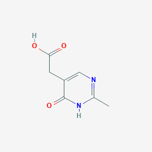 molecular formula C7H8N2O3 B1387352 (4-Hydroxy-2-methylpyrimidin-5-yl)acetic acid hydrochloride CAS No. 5267-04-9