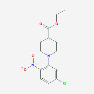 molecular formula C14H17ClN2O4 B1387359 Ethyl 1-(5-chloro-2-nitrophenyl)piperidine-4-carboxylate CAS No. 847408-05-3