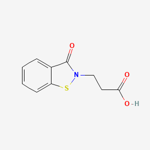 molecular formula C10H9NO3S B1387363 3-(3-oxo-2,3-dihydro-1,2-benzothiazol-2-yl)propanoic acid CAS No. 89139-48-0