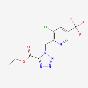 molecular formula C11H9ClF3N5O2 B1387368 ethyl 1-{[3-chloro-5-(trifluoromethyl)-2-pyridinyl]methyl}-1H-1,2,3,4-tetraazole-5-carboxylate CAS No. 1092346-51-4
