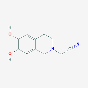 molecular formula C11H12N2O2 B138737 6,7-Dihydroxy-N-cyanomethyl-1,2,3,4-tetrahydroisoquinoline CAS No. 152211-63-7