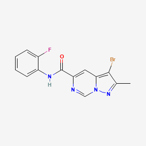 3-bromo-N-(2-fluorophenyl)-2-methylpyrazolo[1,5-c]pyrimidine-5-carboxamide
