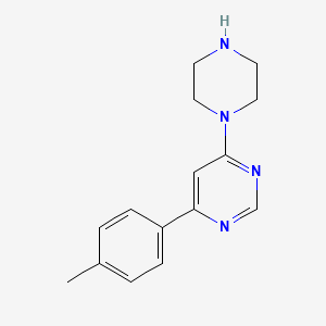 molecular formula C15H18N4 B1387373 4-(4-Methylphenyl)-6-piperazin-1-ylpyrimidine CAS No. 1170996-57-2