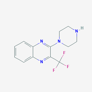 molecular formula C13H13F3N4 B1387378 2-Piperazin-1-yl-3-(trifluoromethyl)quinoxaline CAS No. 1095706-44-7