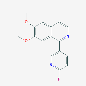 molecular formula C16H13FN2O2 B13873793 1-(6-Fluoropyridin-3-yl)-6,7-dimethoxyisoquinoline 