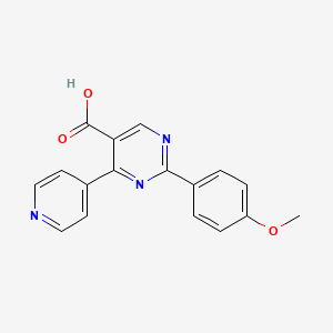 molecular formula C17H13N3O3 B1387383 2-(4-Methoxyphenyl)-4-pyridin-4-ylpyrimidine-5-carboxylic acid CAS No. 1172917-35-9