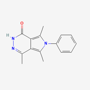 molecular formula C15H15N3O B1387387 4,5,7-Trimethyl-6-phenyl-2,6-dihydro-1H-pyrrolo[3,4-d]pyridazin-1-one CAS No. 1171410-42-6