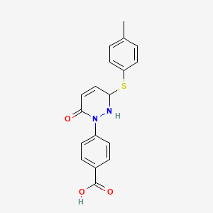 4-[3-[(4-Methylphenyl)thio]-6-oxo-3,6-dihydropyridazin-1(2H)-yl]benzoic acid
