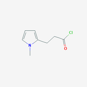 molecular formula C8H10ClNO B13873881 3-(1-Methylpyrrol-2-yl)propanoyl chloride 