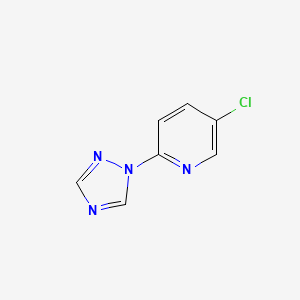 molecular formula C7H5ClN4 B13873889 5-Chloro-2-(1,2,4-triazol-1-yl)pyridine 
