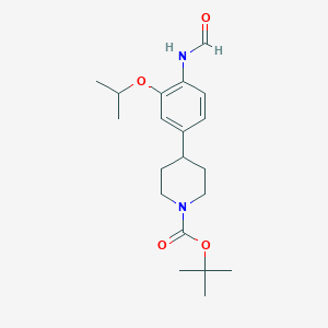 molecular formula C20H30N2O4 B13873897 Tert-butyl 4-(4-formamido-3-propan-2-yloxyphenyl)piperidine-1-carboxylate 