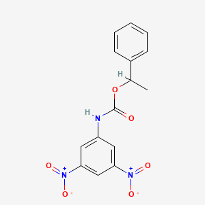 molecular formula C15H13N3O6 B13873904 1-phenylethyl N-(3,5-dinitrophenyl)carbamate 