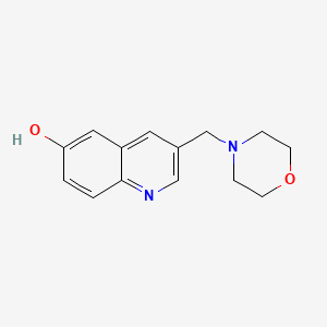 molecular formula C14H16N2O2 B13873912 3-(Morpholinomethyl)quinolin-6-ol 