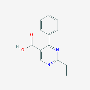 molecular formula C13H12N2O2 B1387393 2-Ethyl-4-phenylpyrimidine-5-carboxylic acid CAS No. 1172714-62-3