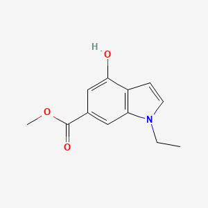 molecular formula C12H13NO3 B13873931 Methyl 1-ethyl-4-hydroxyindole-6-carboxylate 