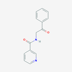 molecular formula C14H12N2O2 B13873960 N-(2-Oxo-2-phenylethyl)pyridine-3-carboxamide CAS No. 13337-77-4
