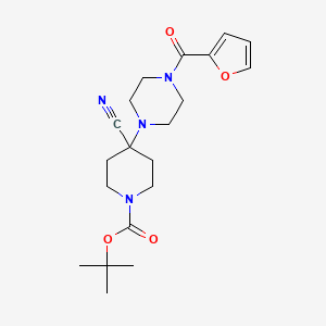 tert-Butyl 4-cyano-4-[4-(2-furoyl)piperazin-1-yl]piperidine-1-carboxylate