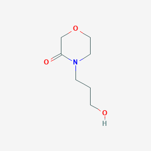 molecular formula C7H13NO3 B13873984 4-(3-Hydroxypropyl)morpholin-3-one 