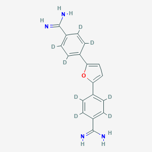molecular formula C18H16N4O B138740 4-[5-(4-羰基-2,3,5,6-四氘苯基)呋喃-2-基]-2,3,5,6-四氘苯甲酰胺 CAS No. 336786-81-3
