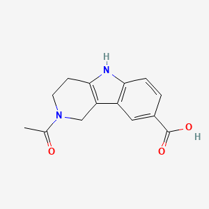 molecular formula C14H14N2O3 B1387401 2-Acetyl-2,3,4,5-tetrahydro-1H-pyrido[4,3-b]indole-8-carboxylic acid CAS No. 1171456-85-1