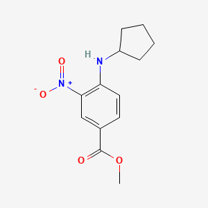 molecular formula C13H16N2O4 B1387404 Methyl 4-(cyclopentylamino)-3-nitrobenzoate CAS No. 234750-98-2