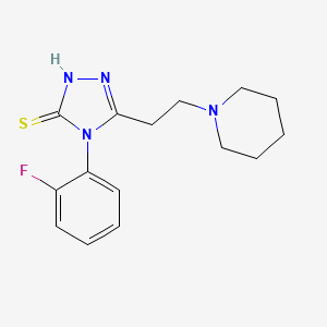 4-(2-Fluorophenyl)-5-(2-piperidin-1-ylethyl)-4H-1,2,4-triazole-3-thiol