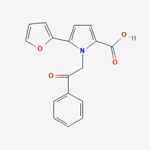 5-(2-Furyl)-1-(2-oxo-2-phenylethyl)-1H-pyrrole-2-carboxylic acid