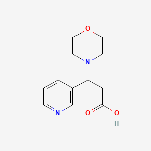3-Morpholin-4-yl-3-pyridin-3-ylpropanoic acid