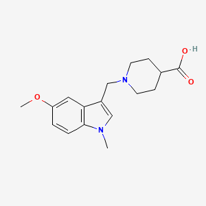 1-[(5-Methoxy-1-methyl-1H-indol-3-yl)methyl]piperidine-4-carboxylic acid