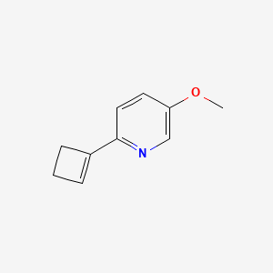 molecular formula C10H11NO B13874228 2-Cyclobutenyl-5-methoxypyridine 